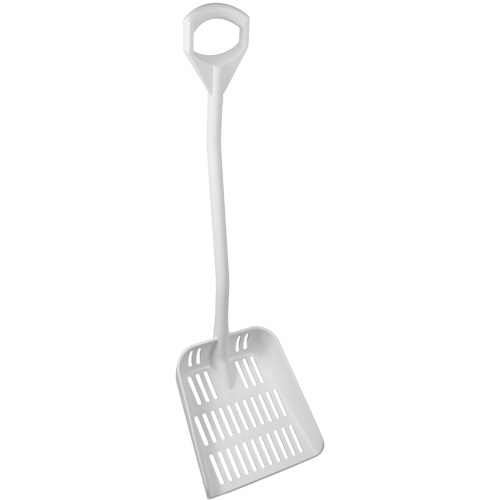 Pelle ergonomique ajour&eacute;e, Longueur de 45", Plastique, Blanc Moffatt Supply & Specialties