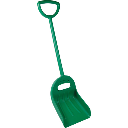 Pelle large &agrave; double prise, Lame 14" x 18", Longueur de 47-1/2", Plastique, Vert Moffatt Supply & Specialties