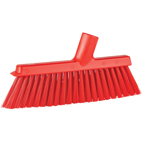 Balai biseaut&eacute; avec pas de vis inclin&eacute;, Crins Moyen, 10", Polyester, Rouge Moffatt Supply & Specialties