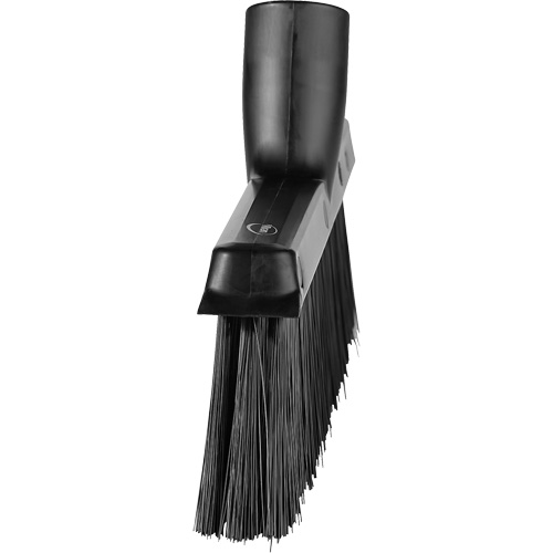 Balai biseaut&eacute; avec pas de vis inclin&eacute;, Crins Moyen, 10", Polyester, Noir Moffatt Supply & Specialties