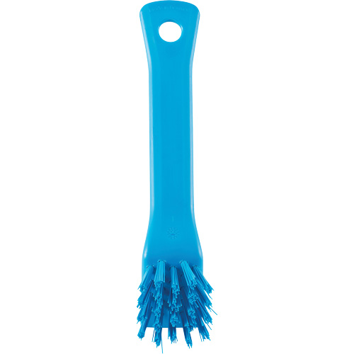 Brosse avec rebord grattoir, Soies Ferme, Longueur de 6", Bleu Moffatt Supply & Specialties