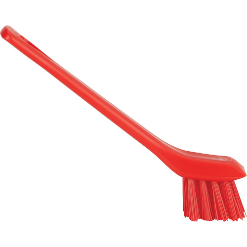 Brosse avec rebord grattoir, Soies Ferme, Longueur de 6", Rouge Moffatt Supply & Specialties