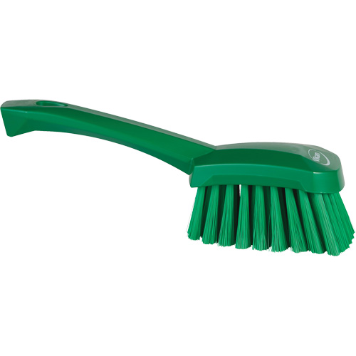 Short-Handled Washing Brush, Soft Bristles, 10-1/2" Long, Green Moffatt Supply & Specialties