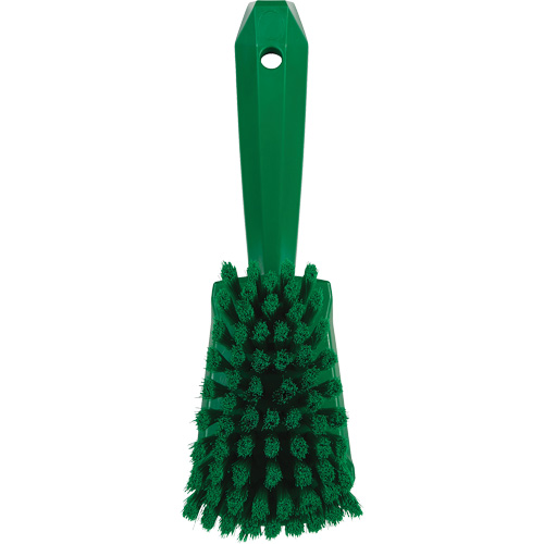 Short-Handled Washing Brush, Soft Bristles, 10-1/2" Long, Green Moffatt Supply & Specialties