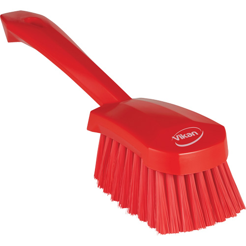 Brosse &agrave; r&eacute;curer avec manche court, Soies Doux, Longueur de 10-1/2", Rouge Moffatt Supply & Specialties