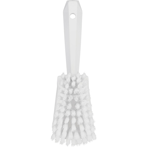 Short-Handled Washing Brush, Soft Bristles, 10-1/2" Long, White Moffatt Supply & Specialties