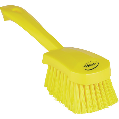 Brosse &agrave; r&eacute;curer avec manche court, Soies Doux, Longueur de 10-1/2", Jaune Moffatt Supply & Specialties