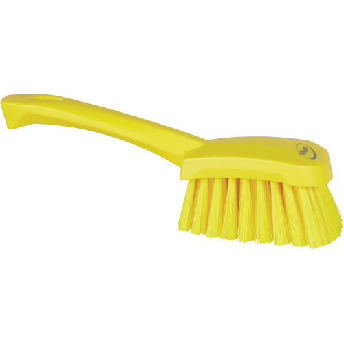 Brosse &agrave; r&eacute;curer avec manche court, Soies Doux, Longueur de 10-1/2", Jaune Moffatt Supply & Specialties