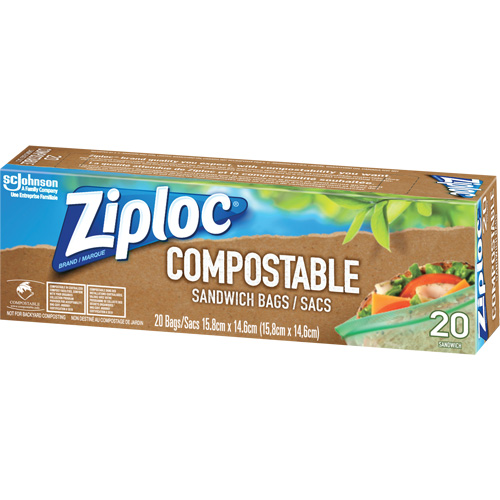 Ziploc&reg; Compostable Sandwich Bags Moffatt Supply & Specialties