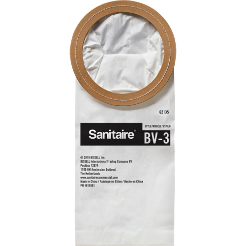 Sac en papier de qualit&eacute; sup&eacute;rieure BV-3 pour aspirateur dorsal Moffatt Supply & Specialties