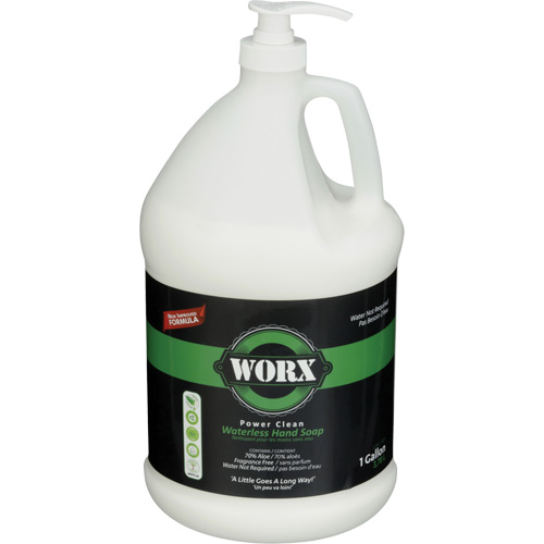 Power Clean Waterless Hand Soap, Liquid, 3.78 L, Unscented Moffatt Supply & Specialties