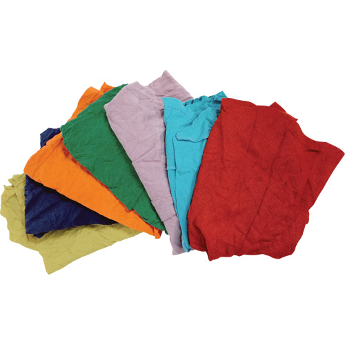 Chiffons fabriqu&eacute;s &agrave; partir de mat&eacute;riaux recycl&eacute;s, Coton, M&eacute;lange de couleurs, 25 lb Moffatt Supply & Specialties