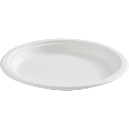 Assiette ronde en fibre compostable Moffatt Supply & Specialties