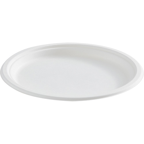 Assiette ronde en fibre compostable Moffatt Supply & Specialties