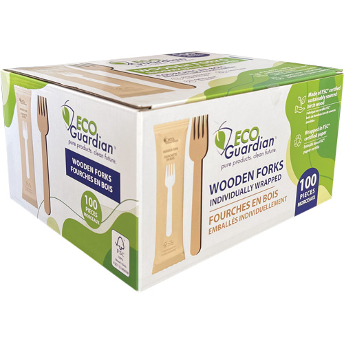 Individually Wrapped Wooden Forks Moffatt Supply & Specialties