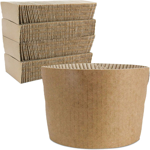 Kraft Coffee Cup Sleeves, Paper, 12 oz. - 20 oz., Brown Moffatt Supply & Specialties