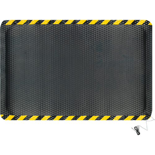 Hog Heaven Electrically Conductive Mat, 4' W x 6' L, 5/8" Thickness, Black/Yellow, Nitrile Moffatt Supply & Specialties