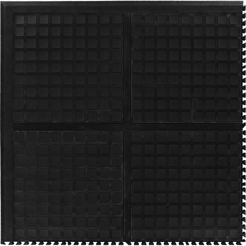 Hog Heaven III Comfort Modular Centre Tile, Corrugated, 3' x 3' x 3/4", Black, Nitrile Moffatt Supply & Specialties