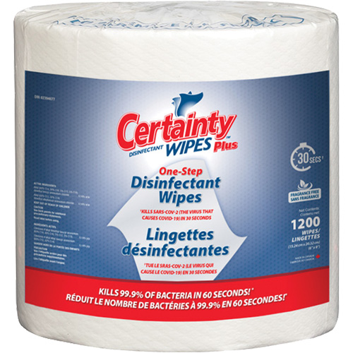 Lingettes d&eacute;sinfectantes, 8" x 6", 1200 lingettes Moffatt Supply & Specialties