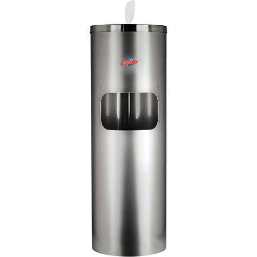 Support de plancher en acier inoxydable pour lingettes Moffatt Supply & Specialties