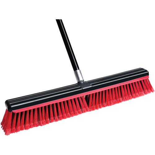 Squeegee Broom with Handle, 24", Medium, PVC Bristles Moffatt Supply & Specialties