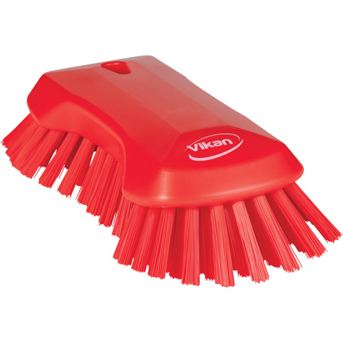 Hand Brush, Extra Stiff Bristles, 9-1/10" Long, Red Moffatt Supply & Specialties