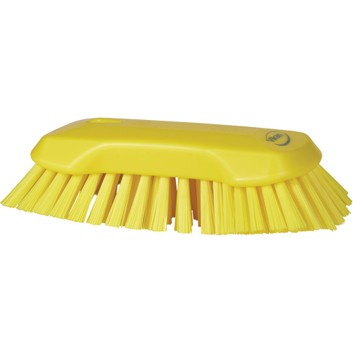 Hand Brush, Extra Stiff Bristles, 9-1/10" Long, Yellow Moffatt Supply & Specialties