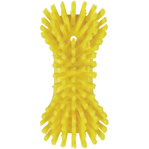 Hand Brush, Extra Stiff Bristles, 9-1/10" Long, Yellow Moffatt Supply & Specialties