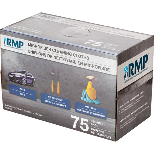 Washable Cleaning Cloths, Microfibre, White Moffatt Supply & Specialties