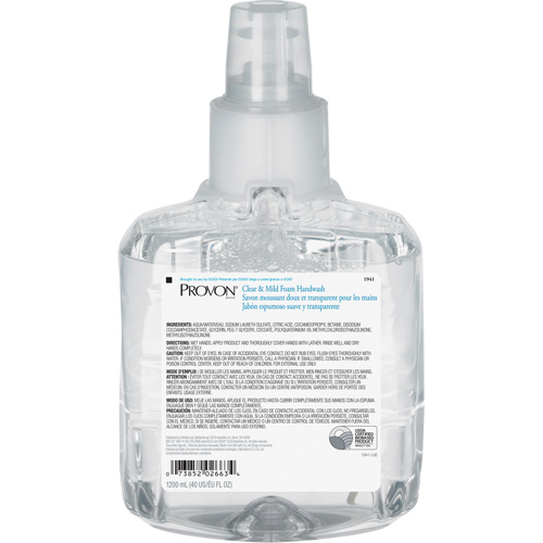 Savon pour les mains doux & clair Provon, Mousse, 1200 ml, Sans parfum Moffatt Supply & Specialties