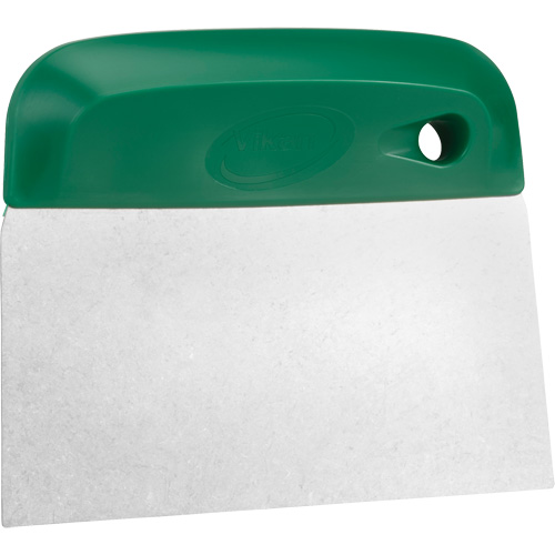 Flexible Stainless Steel Dough Cutter/Scraper, Green, 4-1/2" W x 5-3/4" L Moffatt Supply & Specialties