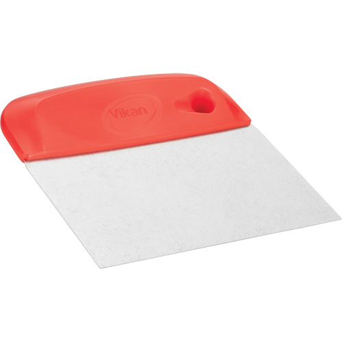 Flexible Stainless Steel Dough Cutter/Scraper, Red, 4-1/2" W x 5-3/4" L Moffatt Supply & Specialties