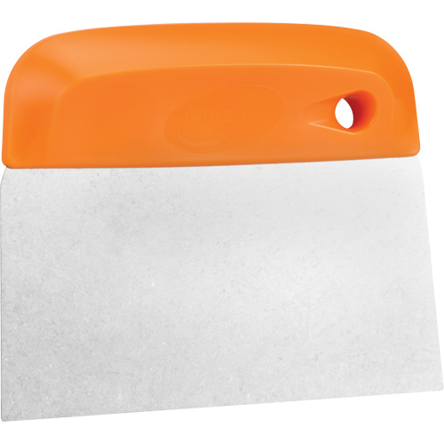 Flexible Stainless Steel Dough Cutter/Scraper, Orange, 4-1/2" W x 5-3/4" L Moffatt Supply & Specialties