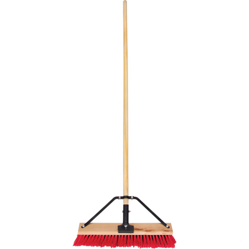 Push Broom with Braced Handle, 18", Medium, PVC Bristles Moffatt Supply & Specialties
