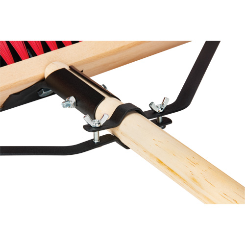 Push Broom with Braced Handle, 18", Medium, PVC Bristles Moffatt Supply & Specialties