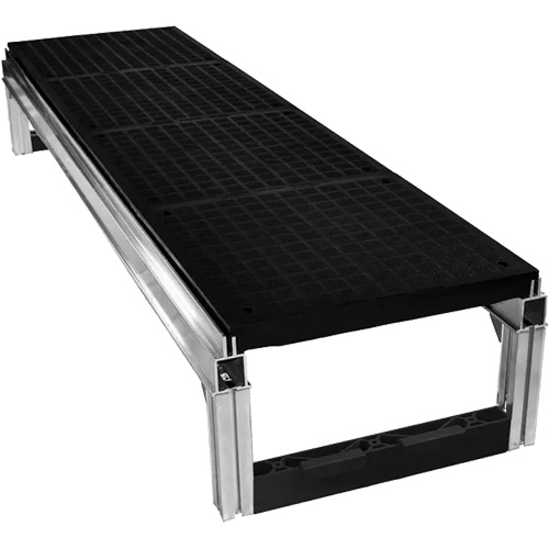 FOUNDATION Smooth Modular Aluminum Work Platform Kit, 36" W x 72" D, 400 lbs. Capacity, All-Welded Moffatt Supply & Specialties