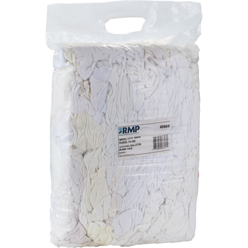 Wiper Rags, Fleece, White, 10 lbs. Moffatt Supply & Specialties