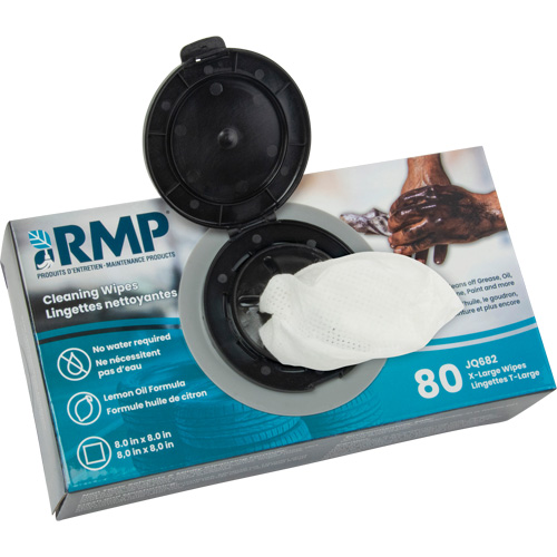 X-Large Cleaning Wipes, 80 Wipes, 8" x 8" Moffatt Supply & Specialties