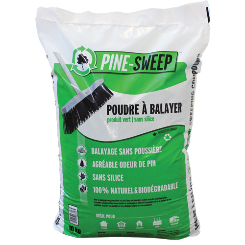 Compos&eacute; de balayage biod&eacute;gradable Pine Sweep, Sac, 22 lb (10 kg) Moffatt Supply & Specialties