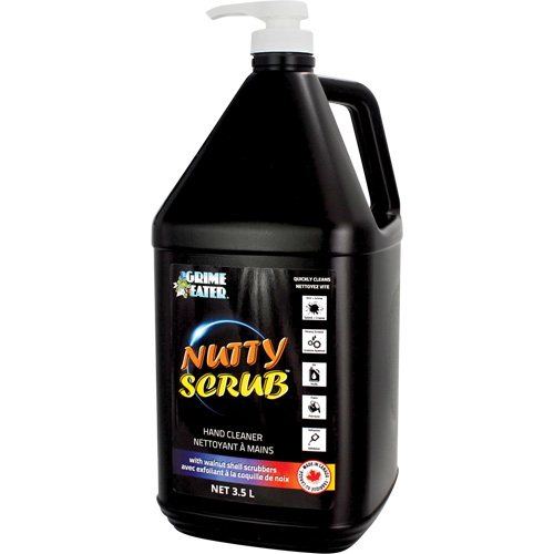 Nettoyant &agrave; mains avec exfoliant en coquille de noyer Nutty Scrub, Pierre ponce, 3,5 L, Bouteille, Sans parfum Moffatt Supply & Specialties