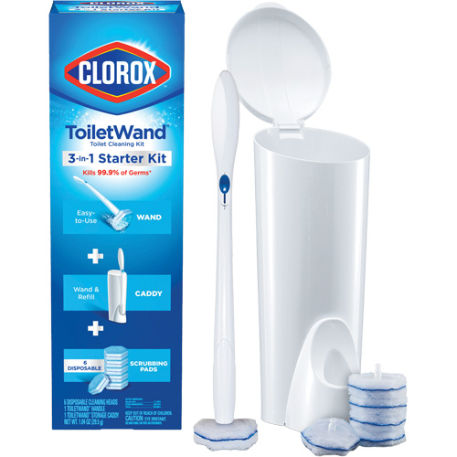Ensemble de d&eacute;marrage de ToiletWand d&eacute;sinfectante jetable 3-en-1 Moffatt Supply & Specialties
