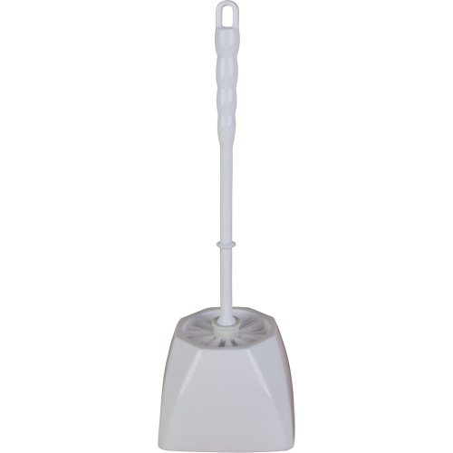 Brosse de toilette avec support, Soies Polypropyl&egrave;ne, Blanc Moffatt Supply & Specialties
