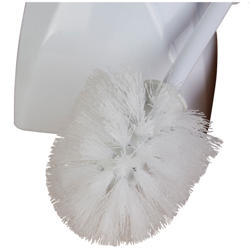 Brosse de toilette avec support, Soies Polypropyl&egrave;ne, Blanc Moffatt Supply & Specialties
