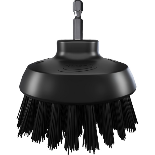 Brosse ronde HyDrive pour perceuse, Soies Tr&egrave;s ferme, Longueur de 3-1/10", Noir Moffatt Supply & Specialties