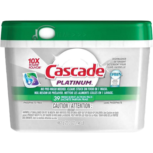 Platinum ActionPacs Dishwasher Detergent, Pods, 663 g, Fresh Moffatt Supply & Specialties
