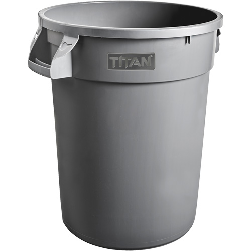 Contenant gris Titan pour d&eacute;chets, Plastique, 32 gal. US Moffatt Supply & Specialties
