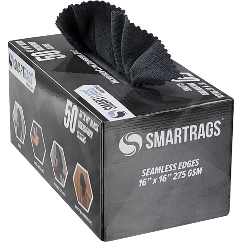 SmartRags&reg; Heavy-Weight Cloth, Microfibre, Black Moffatt Supply & Specialties