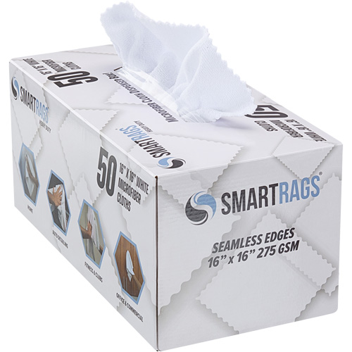 SmartRags&reg; Heavy-Weight Cloth, Microfibre, White Moffatt Supply & Specialties