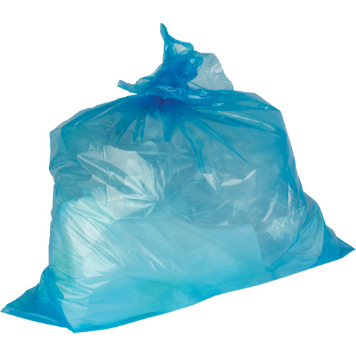 Industrial Garbage Bags, Strong, 30" W x 38" L, 0.9 mils, Blue, 88 L (20 Gal.) Capacity Moffatt Supply & Specialties