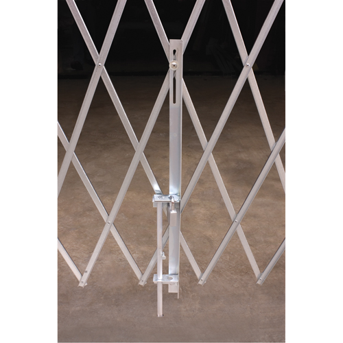 Galvanized Folding Security Gates, Fixed Single Folding, 4' L x 8' H Expanded Moffatt Supply & Specialties